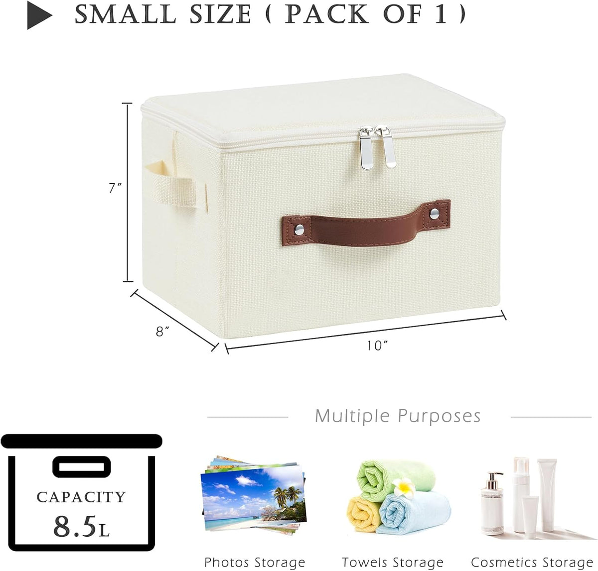 Storage Bins with Zipper Lids Decorative Lidded Baskets Boxes