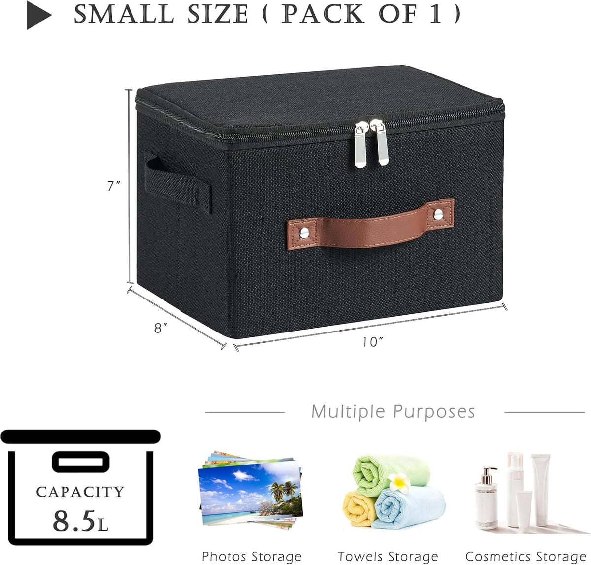 Storage Bins with Zipper Lids Decorative Lidded Baskets Boxes
