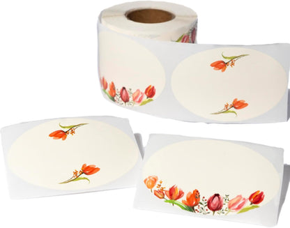 Waterproof & Oil Resistant Jar & Lid Stickers - Pantry/Canning, Spice & Bottle Labels (Golden Flower 2x3)