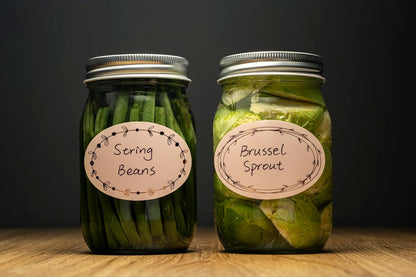 Waterproof & Oil Resistant Jar & Lid Stickers - Pantry/Canning, Spice & Bottle Labels (Golden Flower 2x3)