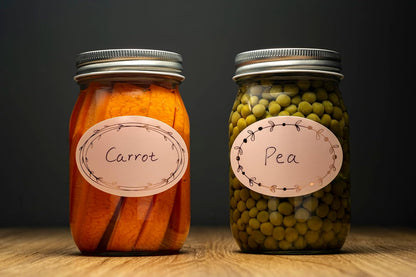 Waterproof & Oil Resistant Jar & Lid Stickers - Pantry/Canning, Spice & Bottle Labels (Golden Flower 2x3)