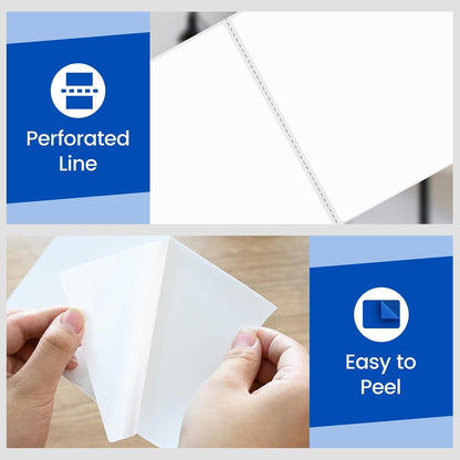 1"x1" Square Removable Thermal Labels No Residue 1380 Pcs