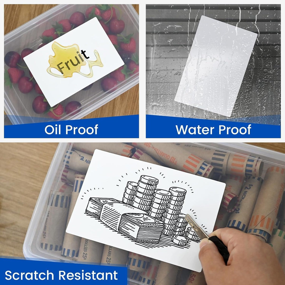 1"x1" Square Removable Thermal Labels No Residue 1380 Pcs