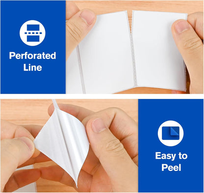 1"x1" Square Removable Thermal Labels No Residue 1380 Pcs