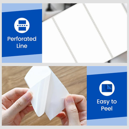1"x1" Square Removable Thermal Labels No Residue 1380 Pcs