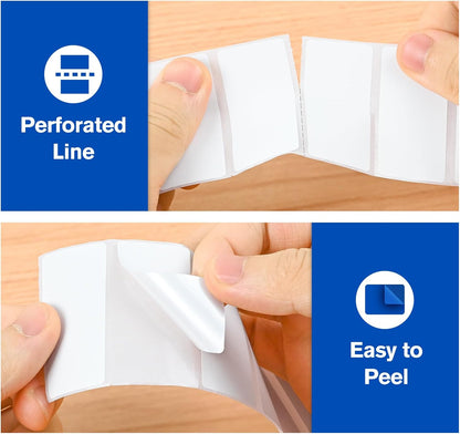 1"x1" Square Removable Thermal Labels No Residue 1380 Pcs
