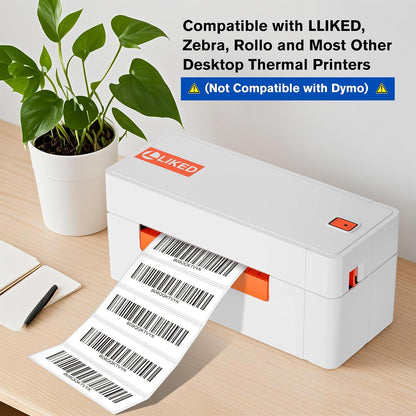 1"x1" Square Removable Thermal Labels No Residue 1380 Pcs