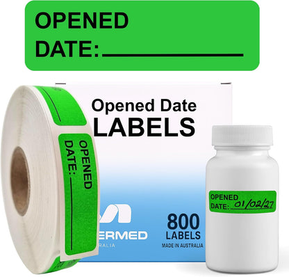 Expiration Date Stickers, 800 Fluoro Yellow Write-On Labels, 0.5" x 1.5" (12mm x 40mm), Food, Medical & Lab Use