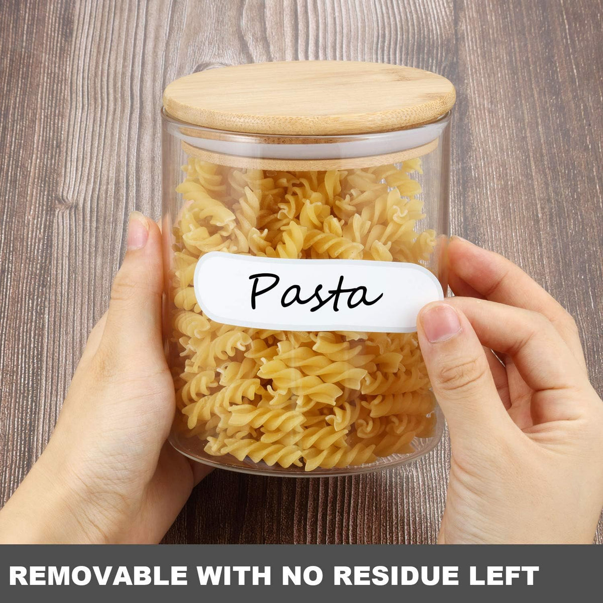 264 Pcs Removable Food Labels Waterproof 3 Sizes, Silver