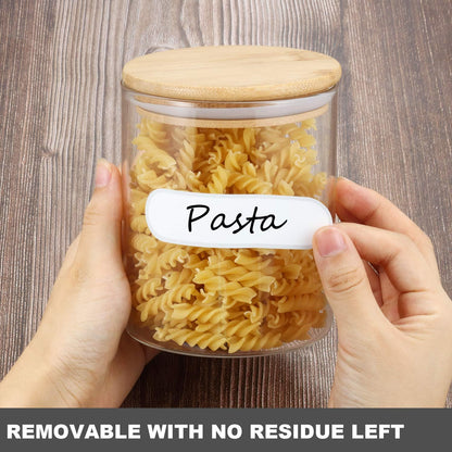 264 Pcs Removable Food Labels Waterproof 3 Sizes, Silver