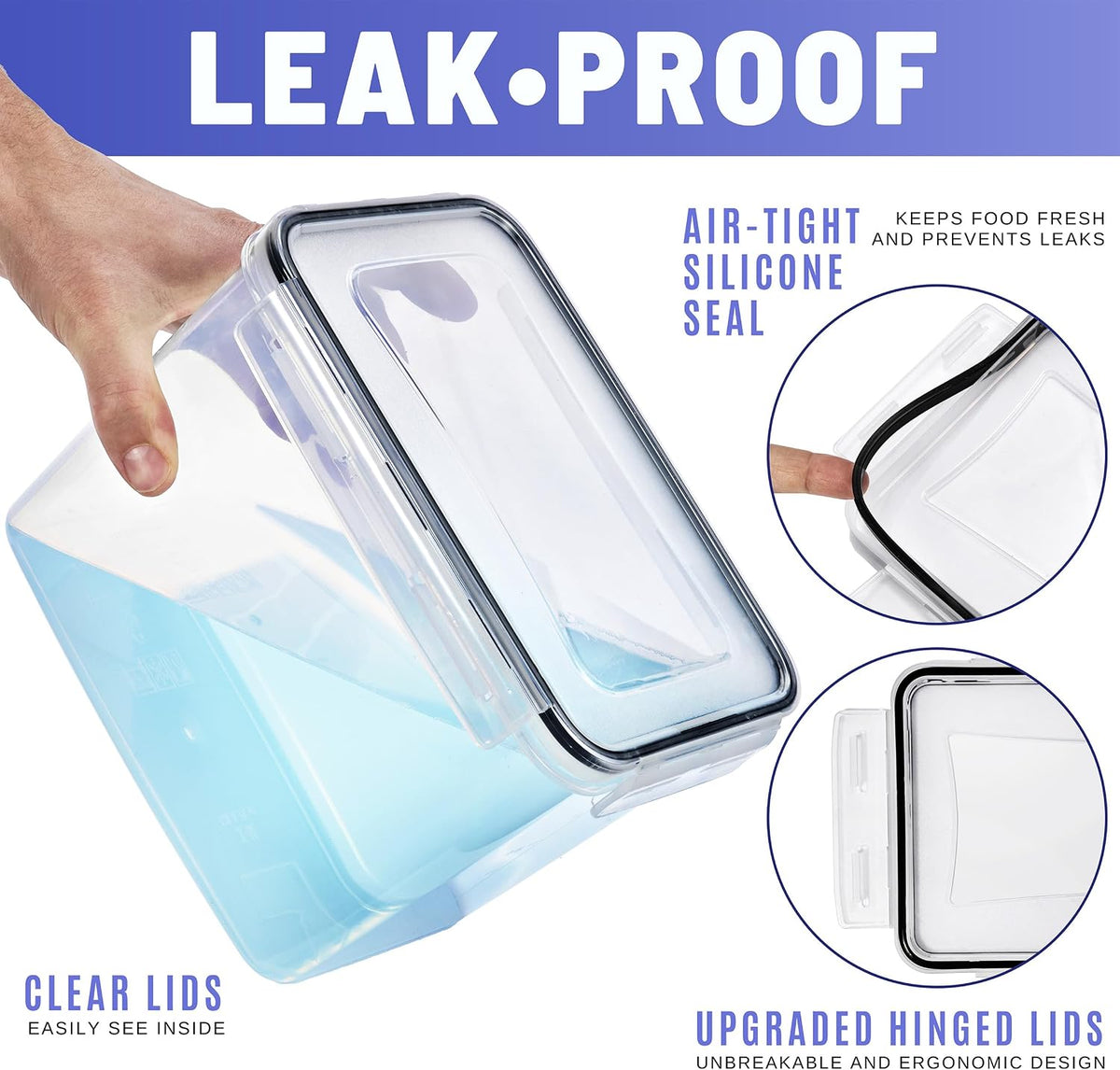 Air Tight Pantry Storage Containers, with Lids