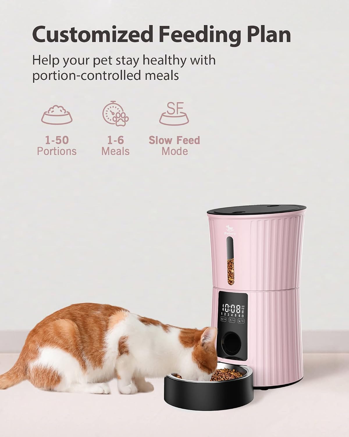 Timed Automatic Cat Feeder - 4L Dry Food Dispenser for Cats and Dogs