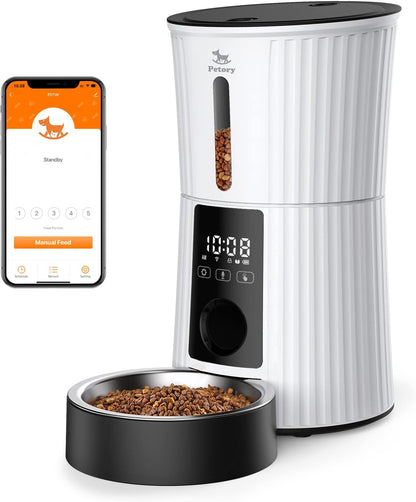 Timed Automatic Cat Feeder - 4L Dry Food Dispenser for Cats and Dogs
