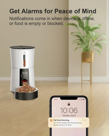Timed Automatic Cat Feeder - 4L Dry Food Dispenser for Cats and Dogs