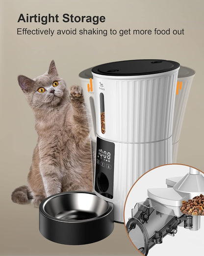 Timed Automatic Cat Feeder - 4L Dry Food Dispenser for Cats and Dogs