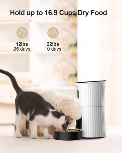 Timed Automatic Cat Feeder - 4L Dry Food Dispenser for Cats and Dogs