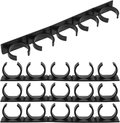 4pcs Kitchen Spice Rack Holder Set, Black Bottle Clip Organizer for Soy Sauce and Seasoning Bottles, Cabinet Door Hanging Spice Gripper for Pantry Storage