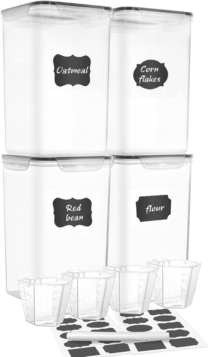 Extra Large 4 Pack, 6.5L/7qt/220oz Tall Food Storage Containers