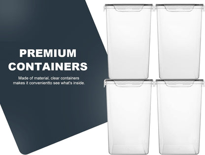 Extra Large 4 Pack, 6.5L/7qt/220oz Tall Food Storage Containers