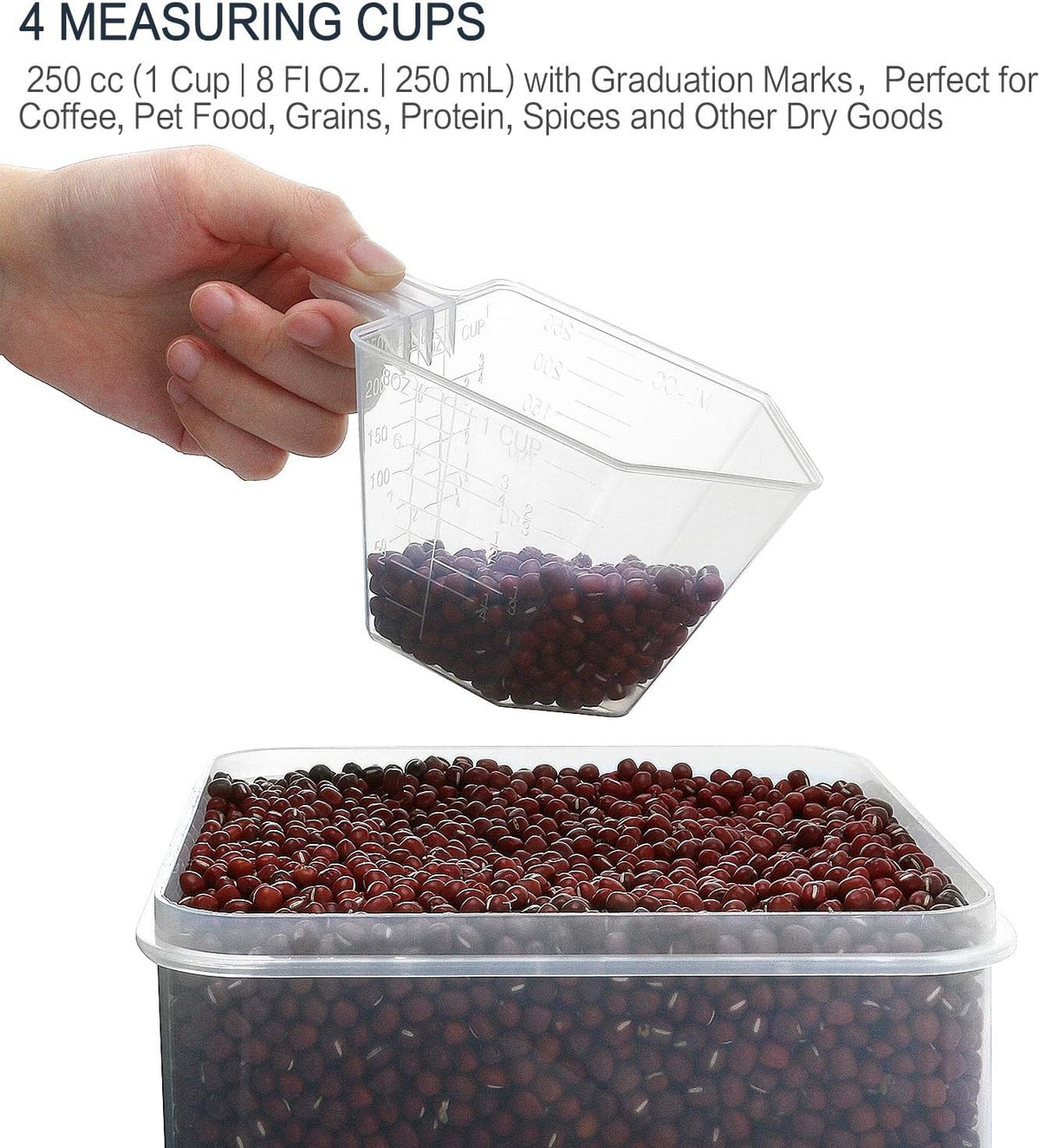 Extra Large 4 Pack, 6.5L/7qt/220oz Tall Food Storage Containers