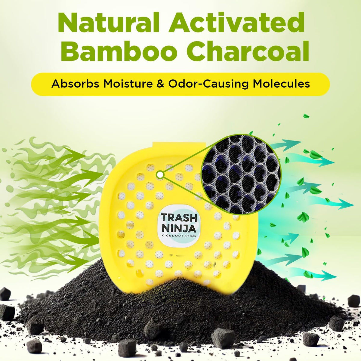 Trash Ninja Trash Odor Eliminator, Long-Lasting Citrus Scent Deodorizer