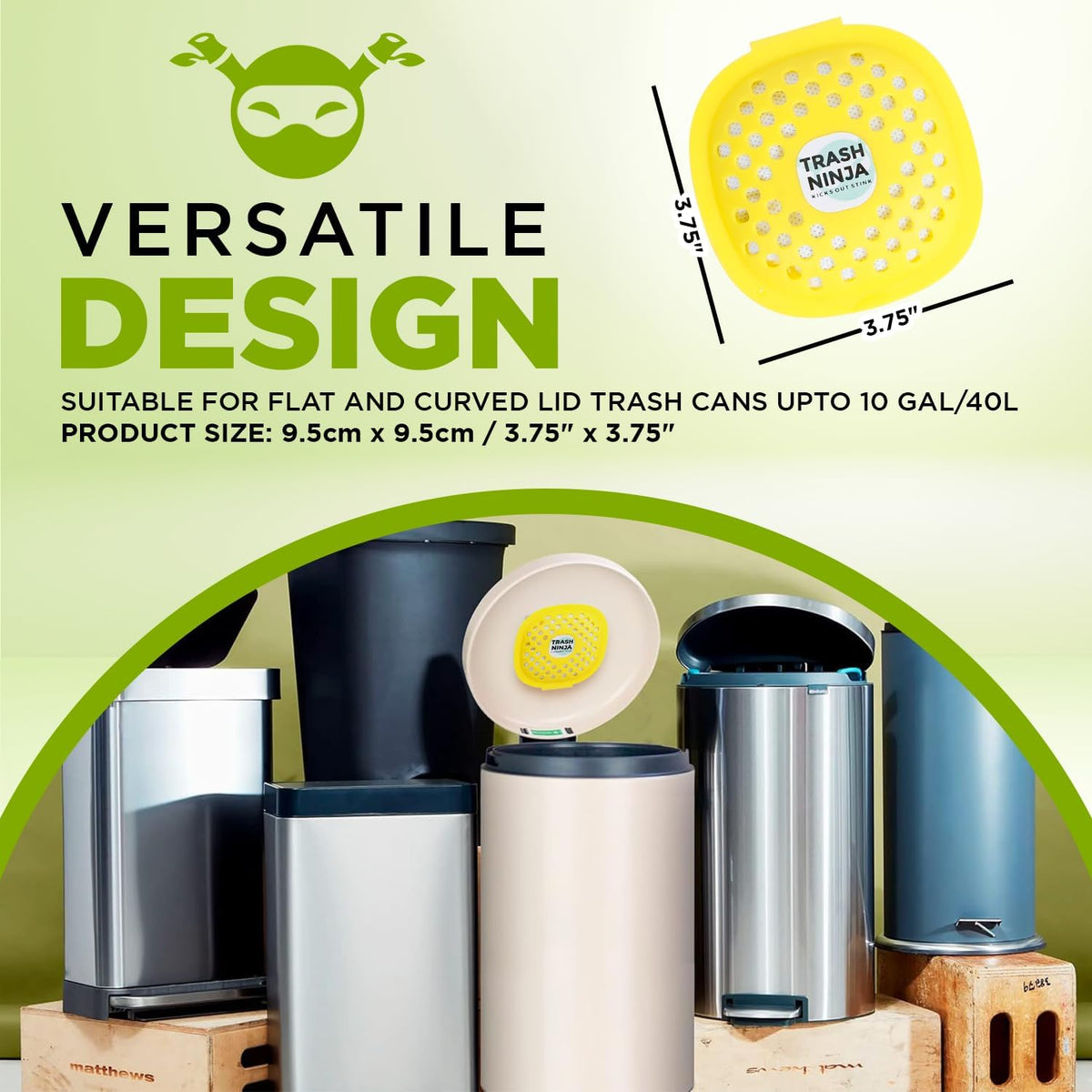 Trash Ninja Trash Odor Eliminator, Long-Lasting Citrus Scent Deodorizer
