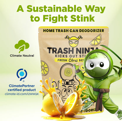 Trash Ninja Trash Odor Eliminator, Long-Lasting Citrus Scent Deodorizer