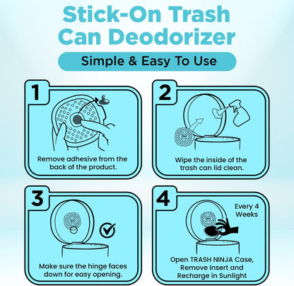 Trash Ninja Trash Odor Eliminator, Long-Lasting Citrus Scent Deodorizer