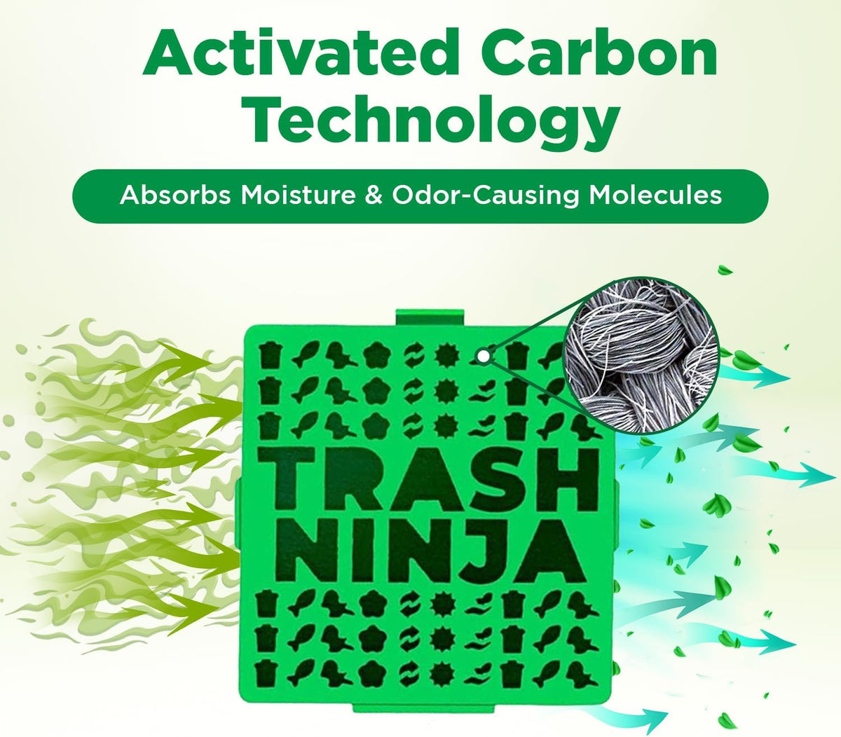 Trash Ninja Trash Odor Eliminator, Long-Lasting Citrus Scent Deodorizer