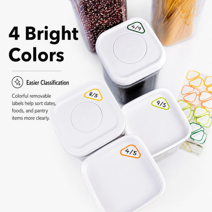 Removable Expiration Date Labels for Food Containers, Waterproof Food Storage Labels for Deli Containers, Best By Pantry Label, Freezer Refrigerator Label, Write On Kitchen Organization Label