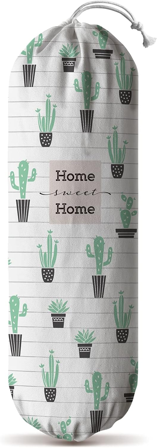 Grocery Bag Holder Storage,Eucalyptus Leaves Plastic Bags Organizer,Farmhouse Sweet Home Kitchen Decor