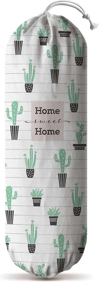 Grocery Bag Holder Storage,Eucalyptus Leaves Plastic Bags Organizer,Farmhouse Sweet Home Kitchen Decor