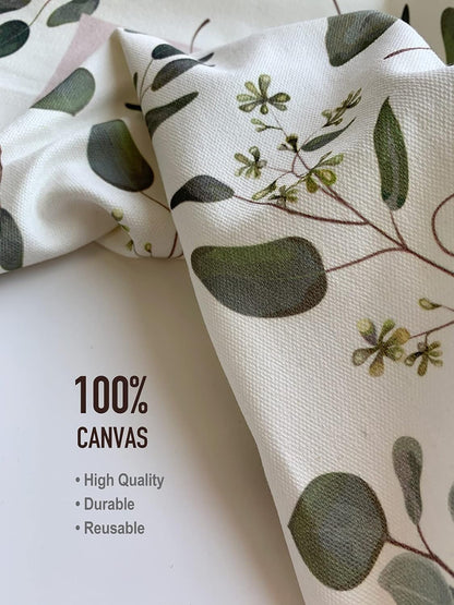 Grocery Bag Holder Storage,Eucalyptus Leaves Plastic Bags Organizer,Farmhouse Sweet Home Kitchen Decor