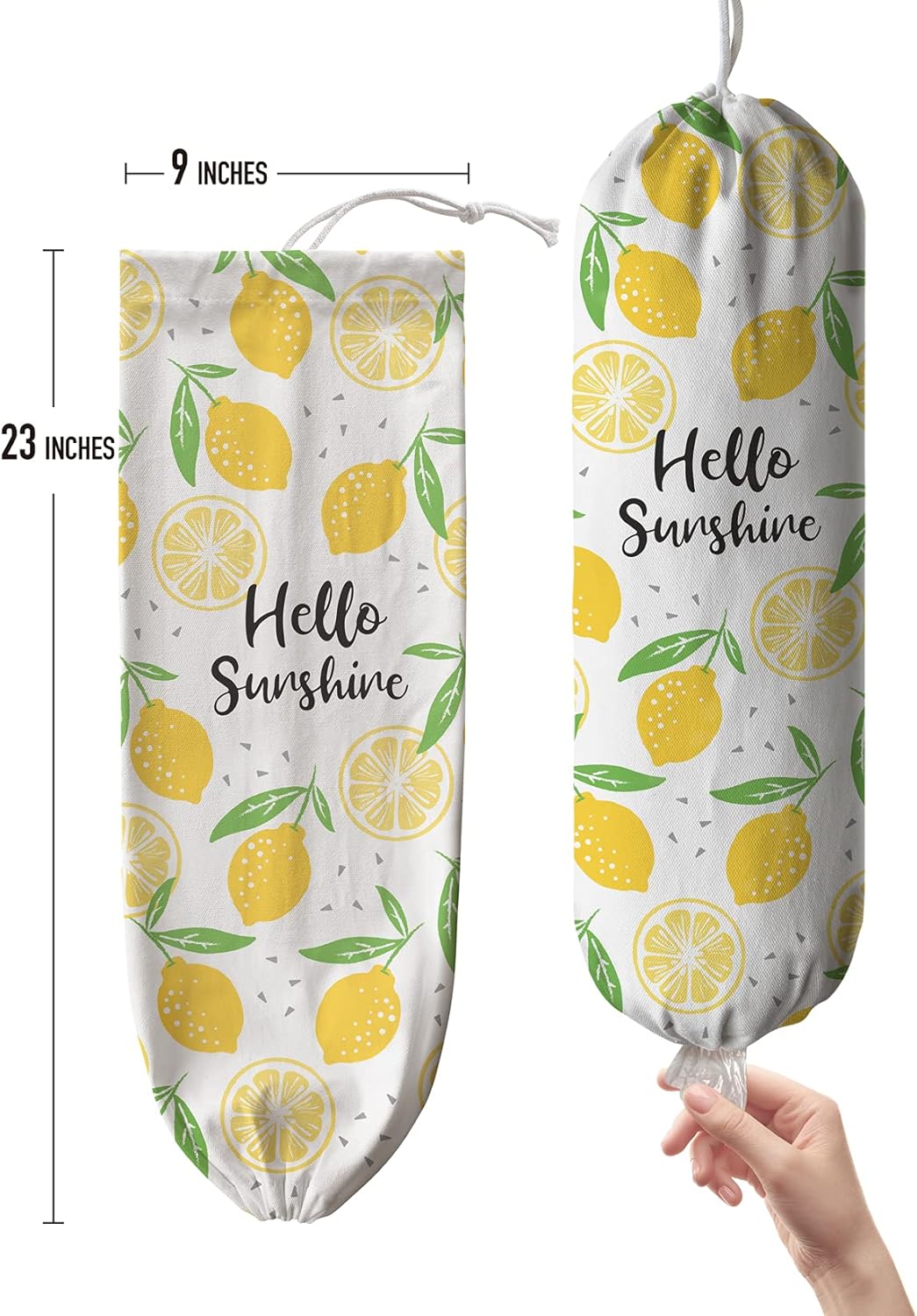 Grocery Bag Holder Storage,Eucalyptus Leaves Plastic Bags Organizer,Farmhouse Sweet Home Kitchen Decor