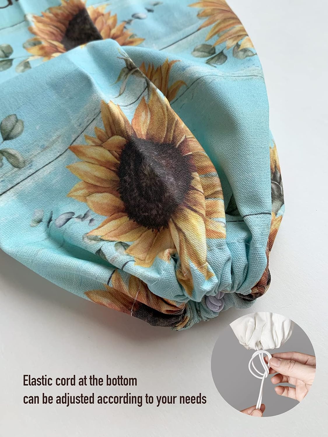 Grocery Bag Holder Storage,Eucalyptus Leaves Plastic Bags Organizer,Farmhouse Sweet Home Kitchen Decor