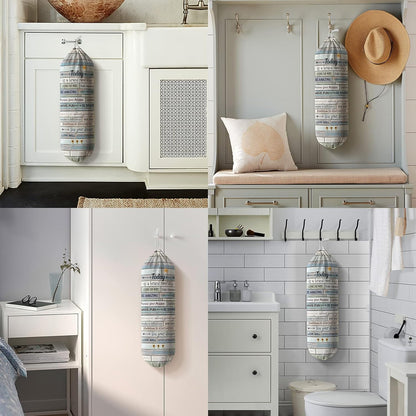 Grocery Bag Holder Storage,Eucalyptus Leaves Plastic Bags Organizer,Farmhouse Sweet Home Kitchen Decor