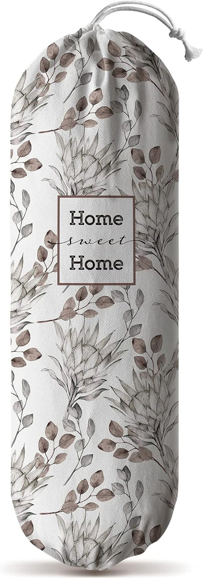 Grocery Bag Holder Storage,Eucalyptus Leaves Plastic Bags Organizer,Farmhouse Sweet Home Kitchen Decor
