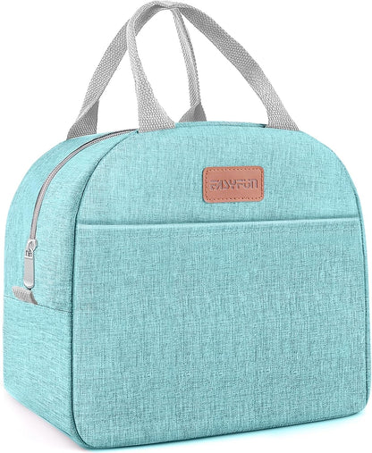 Lunch Bag for Women & Men Adult Insulated Lunch Box, Small Leakproof Cooler Food Lunch Containers Reusable High Capacity Lunch Tote Bags for Work, Travel, Outdoor (Grey)