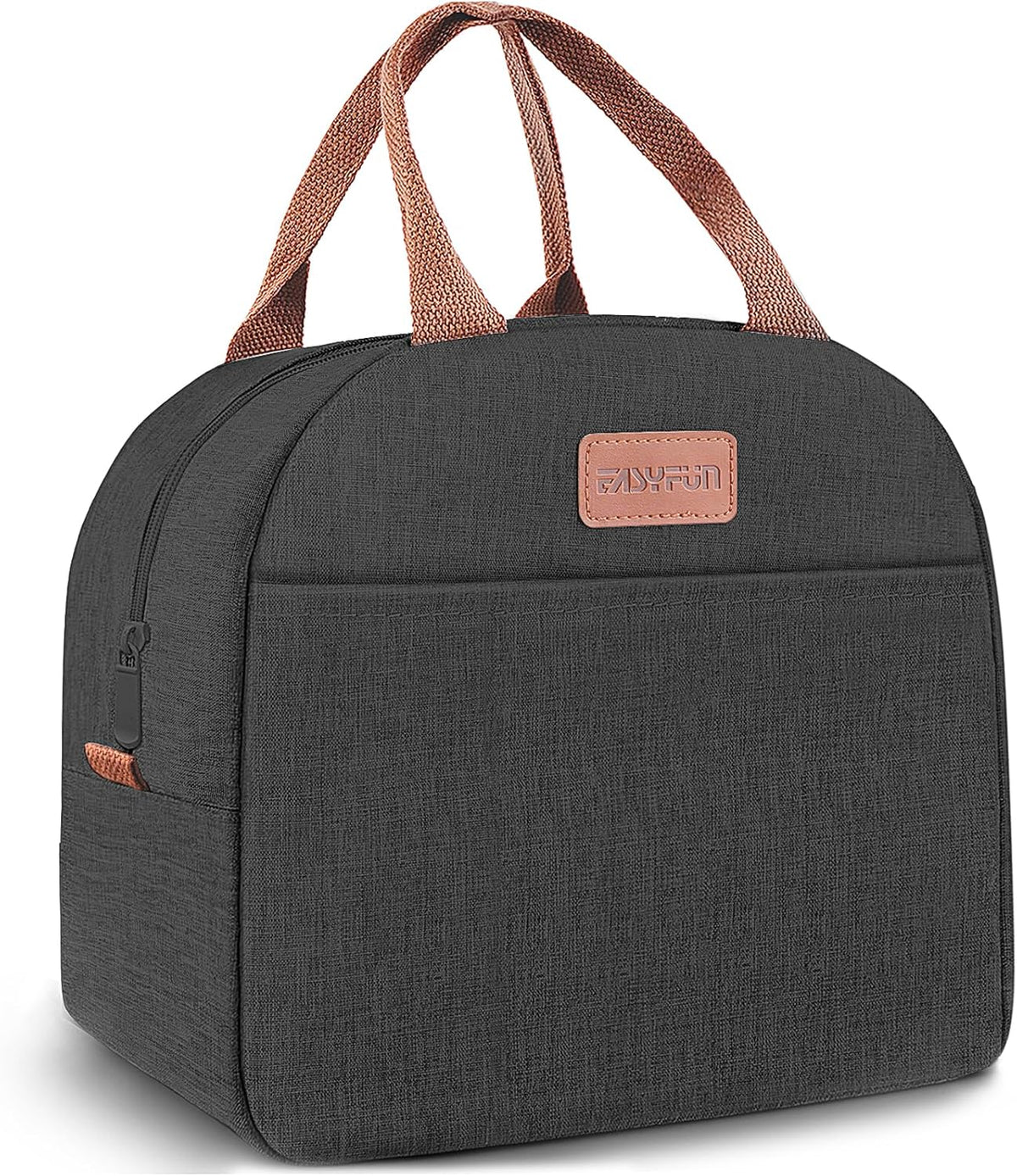 Lunch Bag for Women & Men Adult Insulated Lunch Box, Small Leakproof Cooler Food Lunch Containers Reusable High Capacity Lunch Tote Bags for Work, Travel, Outdoor (Grey)