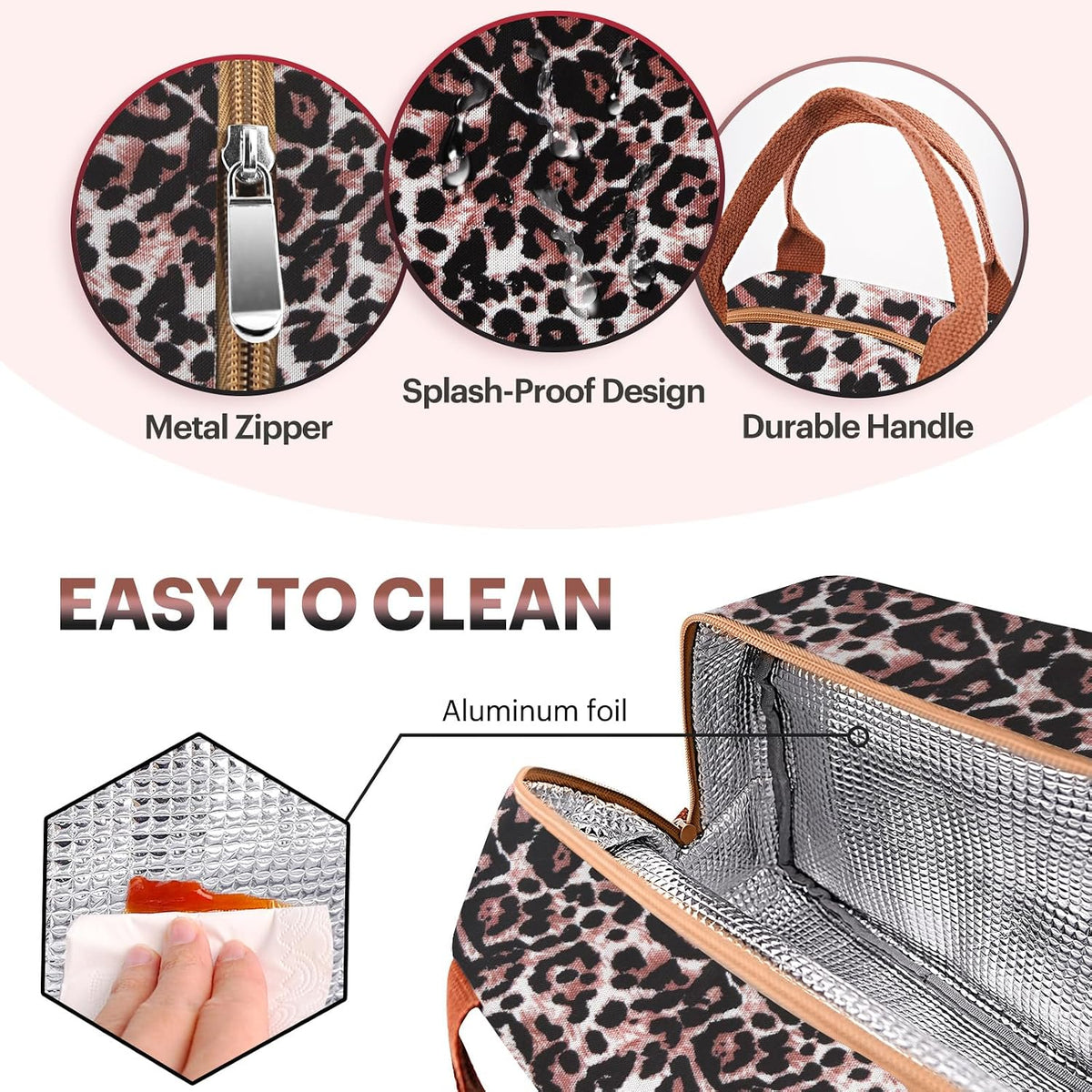 Lunch Bag for Women & Men Adult Insulated Lunch Box, Small Leakproof Cooler Food Lunch Containers Reusable High Capacity Lunch Tote Bags for Work, Travel, Outdoor (Grey)