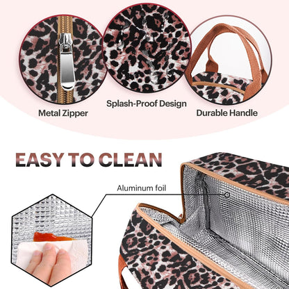Lunch Bag for Women & Men Adult Insulated Lunch Box, Small Leakproof Cooler Food Lunch Containers Reusable High Capacity Lunch Tote Bags for Work, Travel, Outdoor (Grey)