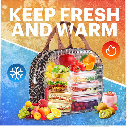 Lunch Bag for Women & Men Adult Insulated Lunch Box, Small Leakproof Cooler Food Lunch Containers Reusable High Capacity Lunch Tote Bags for Work, Travel, Outdoor (Grey)