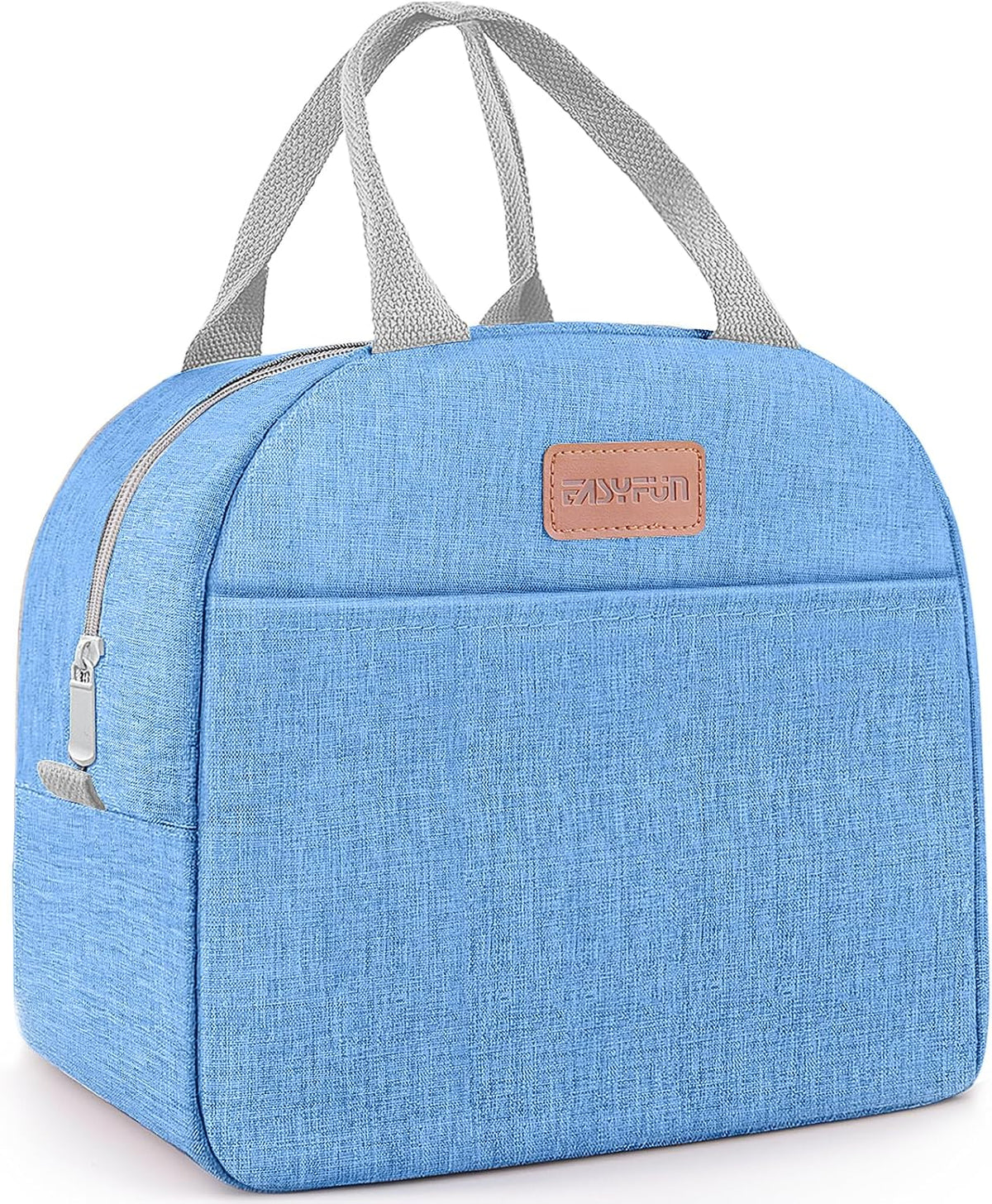 Lunch Bag for Women & Men Adult Insulated Lunch Box, Small Leakproof Cooler Food Lunch Containers Reusable High Capacity Lunch Tote Bags for Work, Travel, Outdoor (Grey)