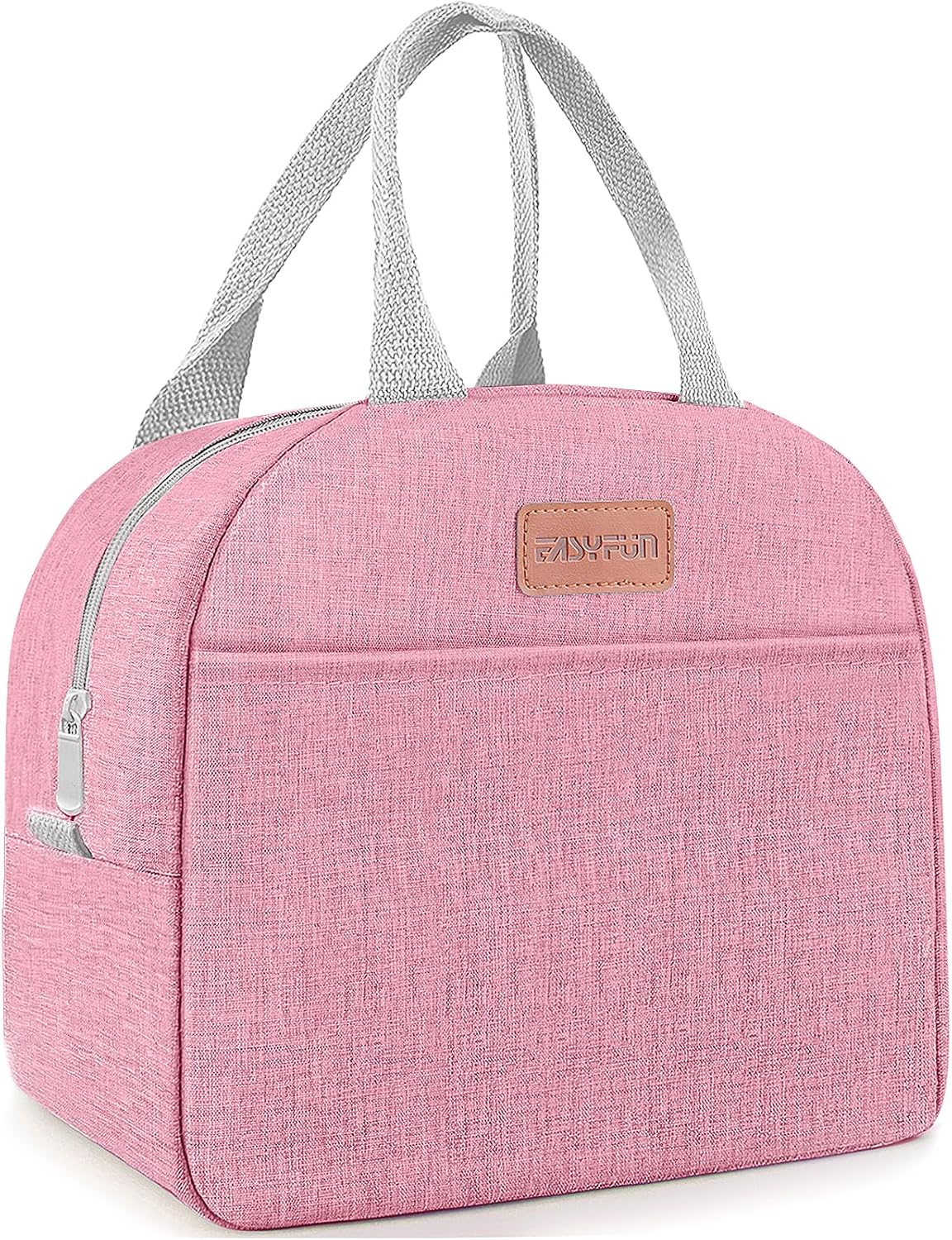 Lunch Bag for Women & Men Adult Insulated Lunch Box, Small Leakproof Cooler Food Lunch Containers Reusable High Capacity Lunch Tote Bags for Work, Travel, Outdoor (Grey)