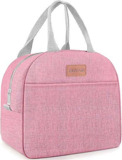 Lunch Bag for Women & Men Adult Insulated Lunch Box, Small Leakproof Cooler Food Lunch Containers Reusable High Capacity Lunch Tote Bags for Work, Travel, Outdoor (Grey)