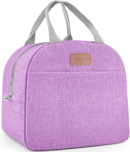 Lunch Bag for Women & Men Adult Insulated Lunch Box, Small Leakproof Cooler Food Lunch Containers Reusable High Capacity Lunch Tote Bags for Work, Travel, Outdoor (Grey)
