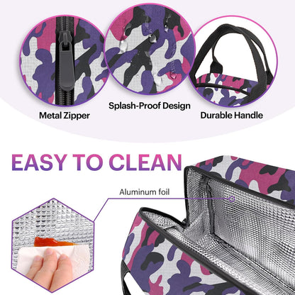 Lunch Bag for Women & Men Adult Insulated Lunch Box, Small Leakproof Cooler Food Lunch Containers Reusable High Capacity Lunch Tote Bags for Work, Travel, Outdoor (Grey)