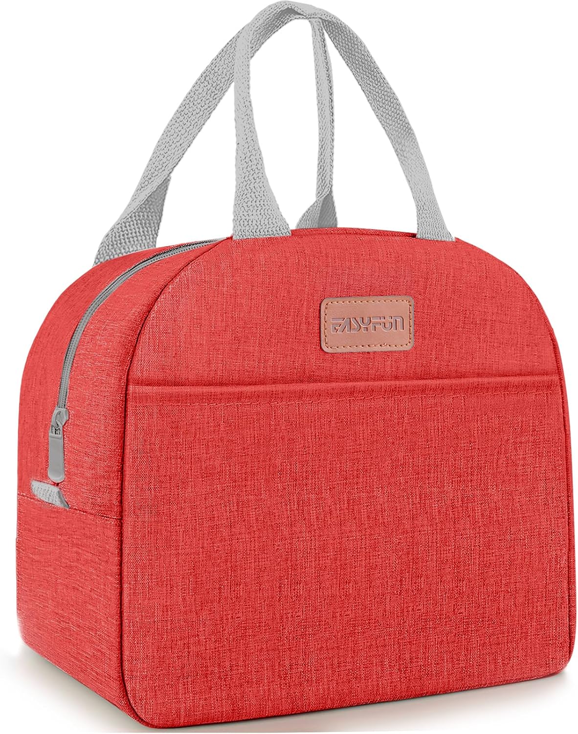 Lunch Bag for Women & Men Adult Insulated Lunch Box, Small Leakproof Cooler Food Lunch Containers Reusable High Capacity Lunch Tote Bags for Work, Travel, Outdoor (Grey)