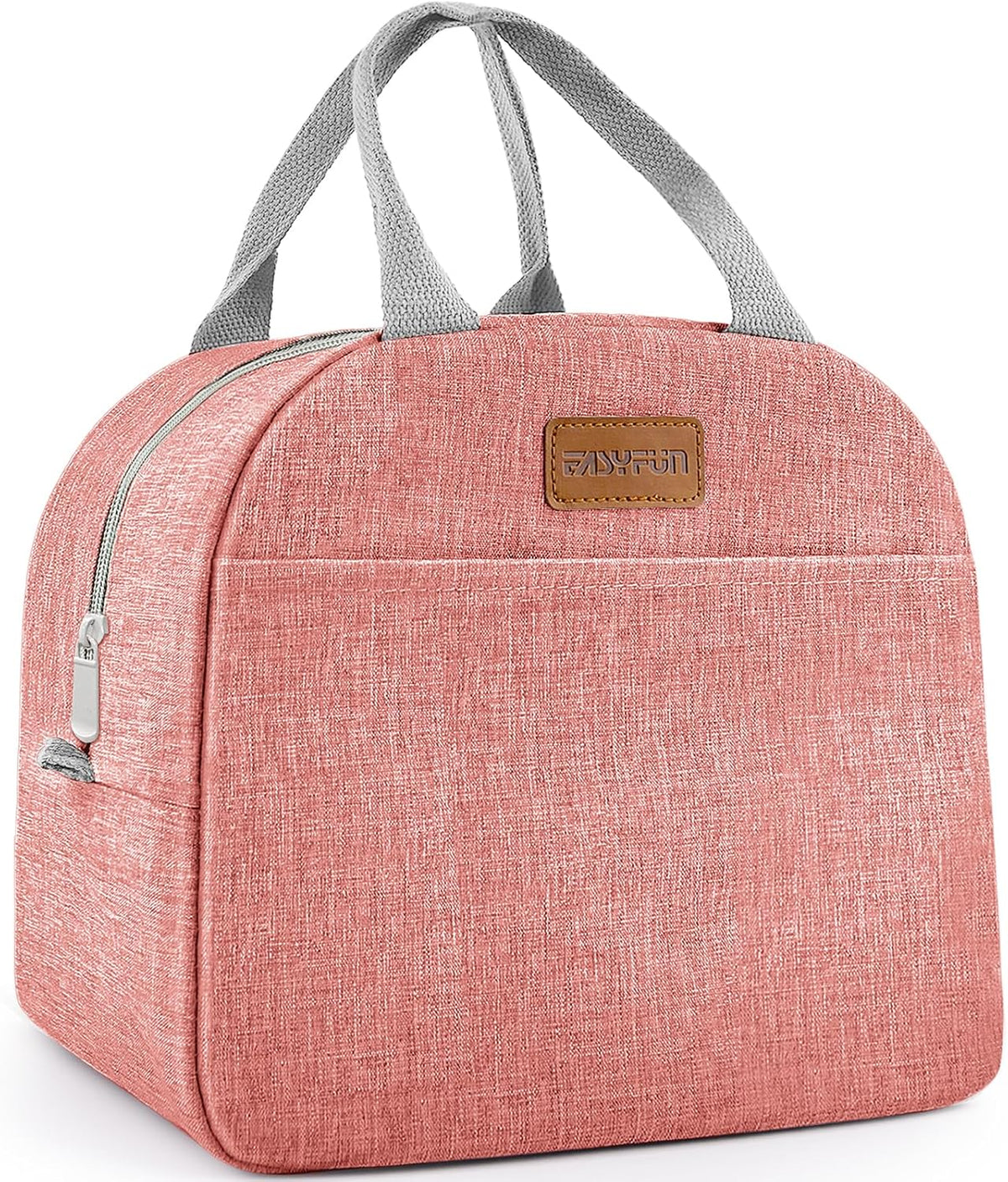 Lunch Bag for Women & Men Adult Insulated Lunch Box, Small Leakproof Cooler Food Lunch Containers Reusable High Capacity Lunch Tote Bags for Work, Travel, Outdoor (Grey)