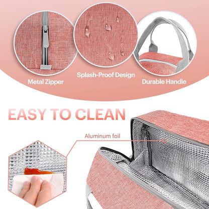 Lunch Bag for Women & Men Adult Insulated Lunch Box, Small Leakproof Cooler Food Lunch Containers Reusable High Capacity Lunch Tote Bags for Work, Travel, Outdoor (Grey)